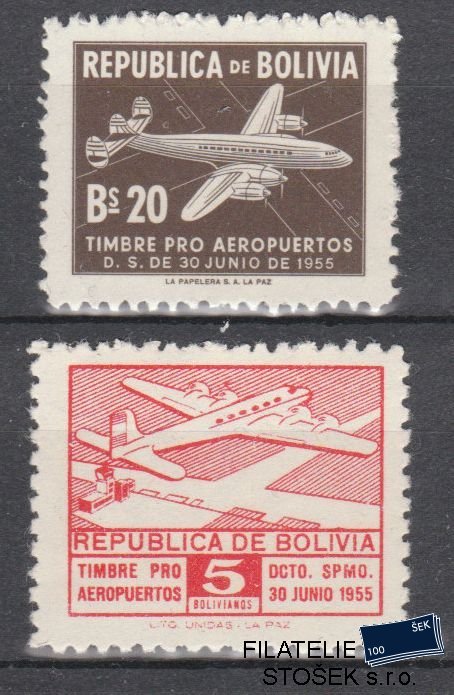 Bolivia známky Mi Z 25-26 - Letadla