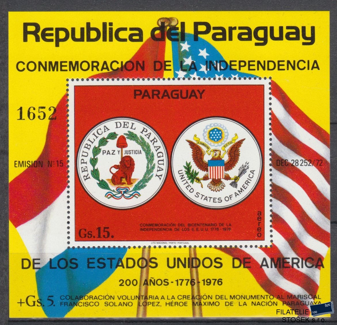 Paraguay známky Mi Blok 262