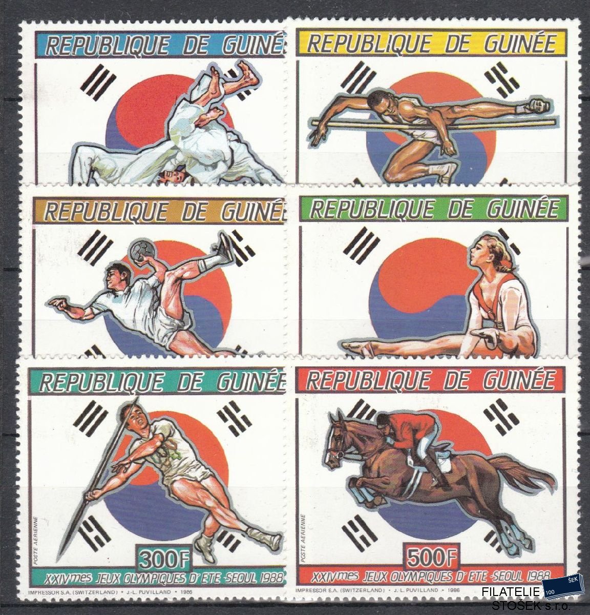 Guinea známky Mi 1139-44 - Olympijské hry