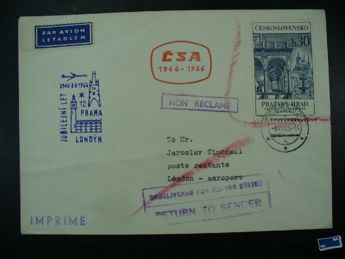 ČSSR celistvosti - Praha - London - 1966