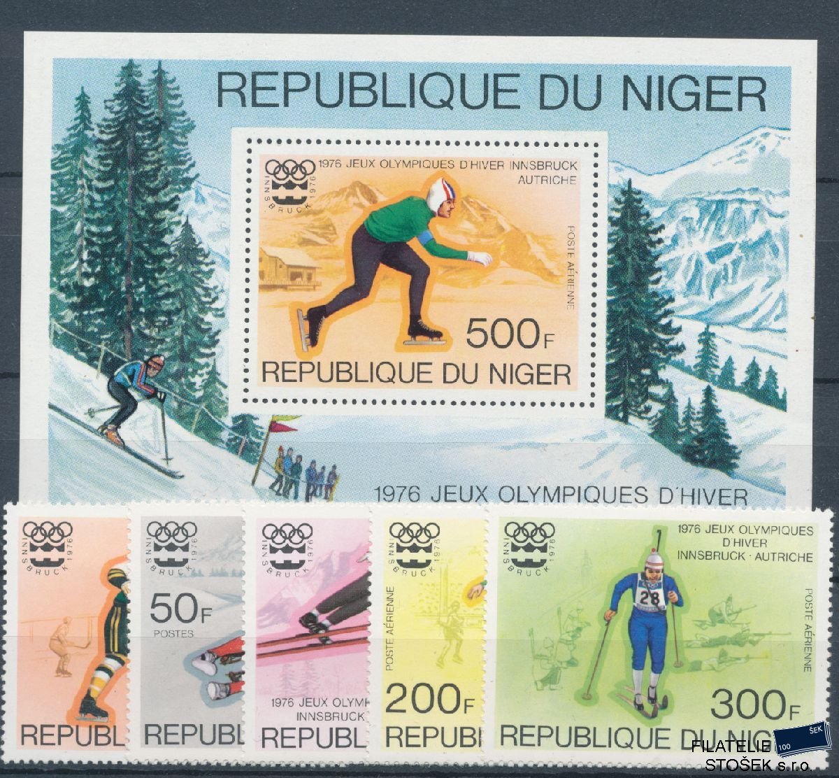 Niger známky Mi 506-10 + Bl 12 - Olympijské hry