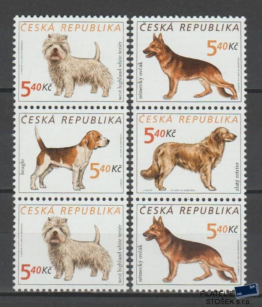 Česká republika známky 296-299 3 Pásky