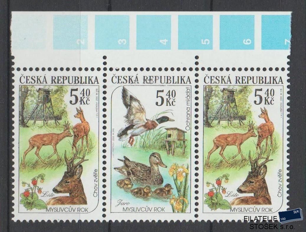 Česká republika známky 271-272 3 Páska - Rozmazaná barva