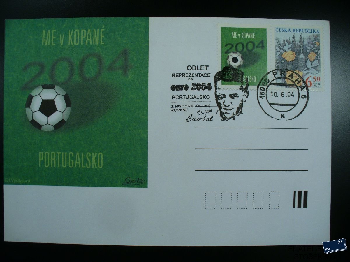 ČR příležitostné obálky - MS ve fotbale 2004