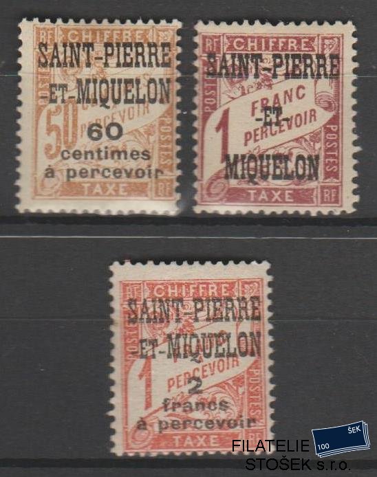 St Pierre et Miquelon známky Yv TT 17-19