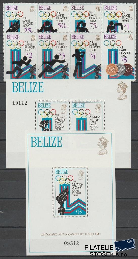 Belize známky Mi 0443-50+Bl.12-13