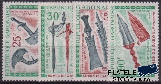 Gabon Mi 0367-70+Bl.15