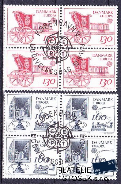Dánsko známky Čtyřbloky Mi 686-7