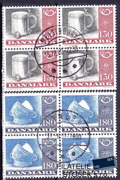 Dánsko známky Čtyřbloky Mi 708-9