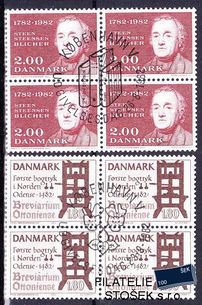 Dánsko známky Čtyřbloky Mi 761+763