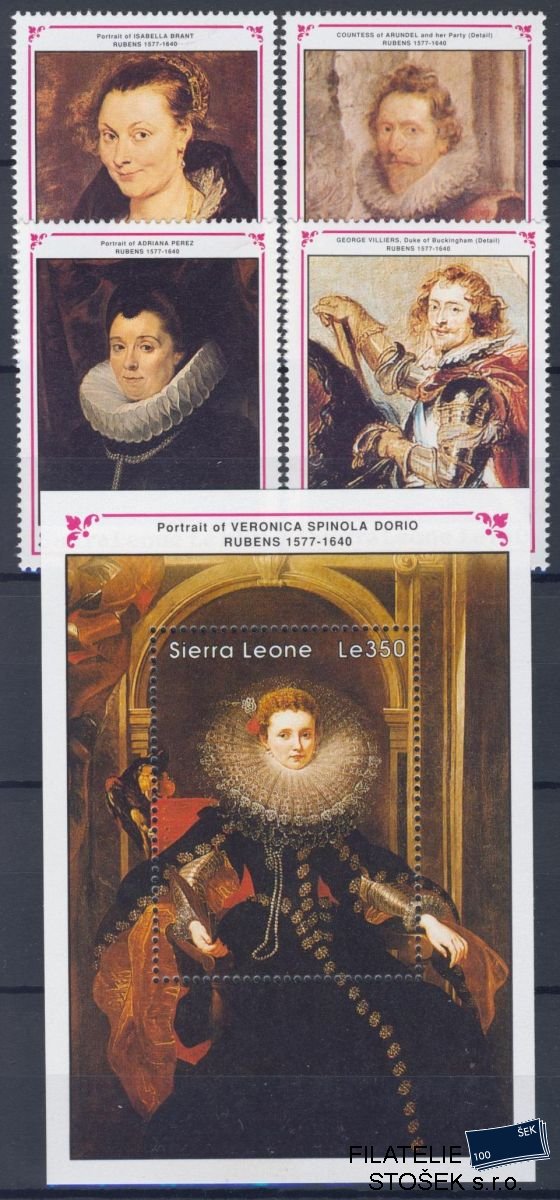 Sierra Leone známky Mi 1360 ex +Bl.147 - Umění