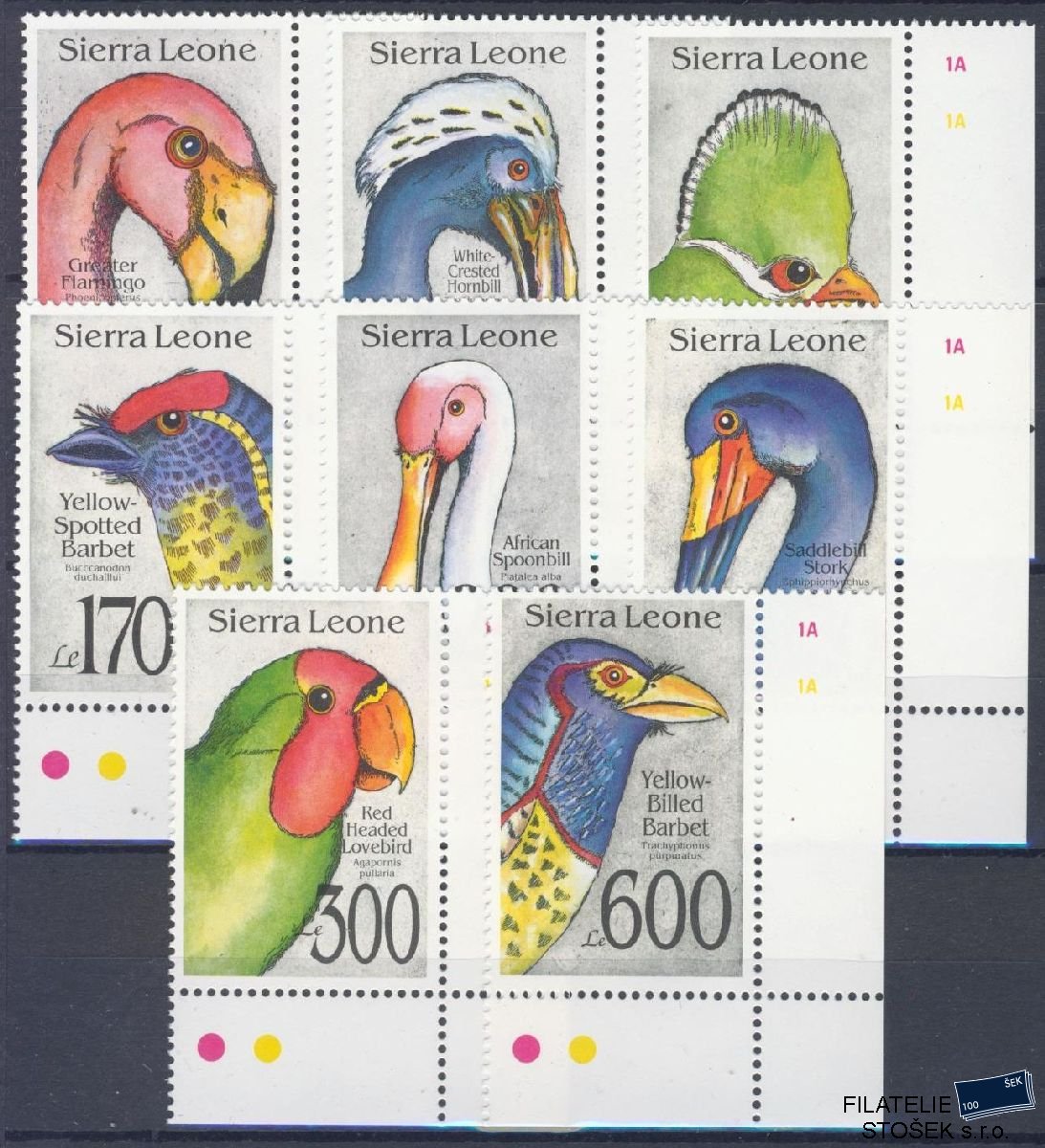 Sierra Leone známky Mi 1827-34 - Ptáci