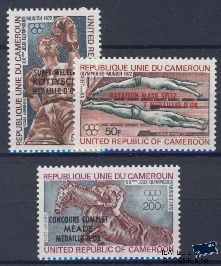 Kamerun známky Mi 712-14 - OH 1972