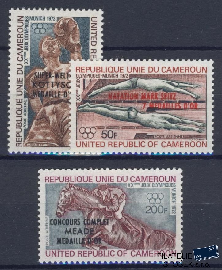 Kamerun známky Mi 712-14 - OH 1972