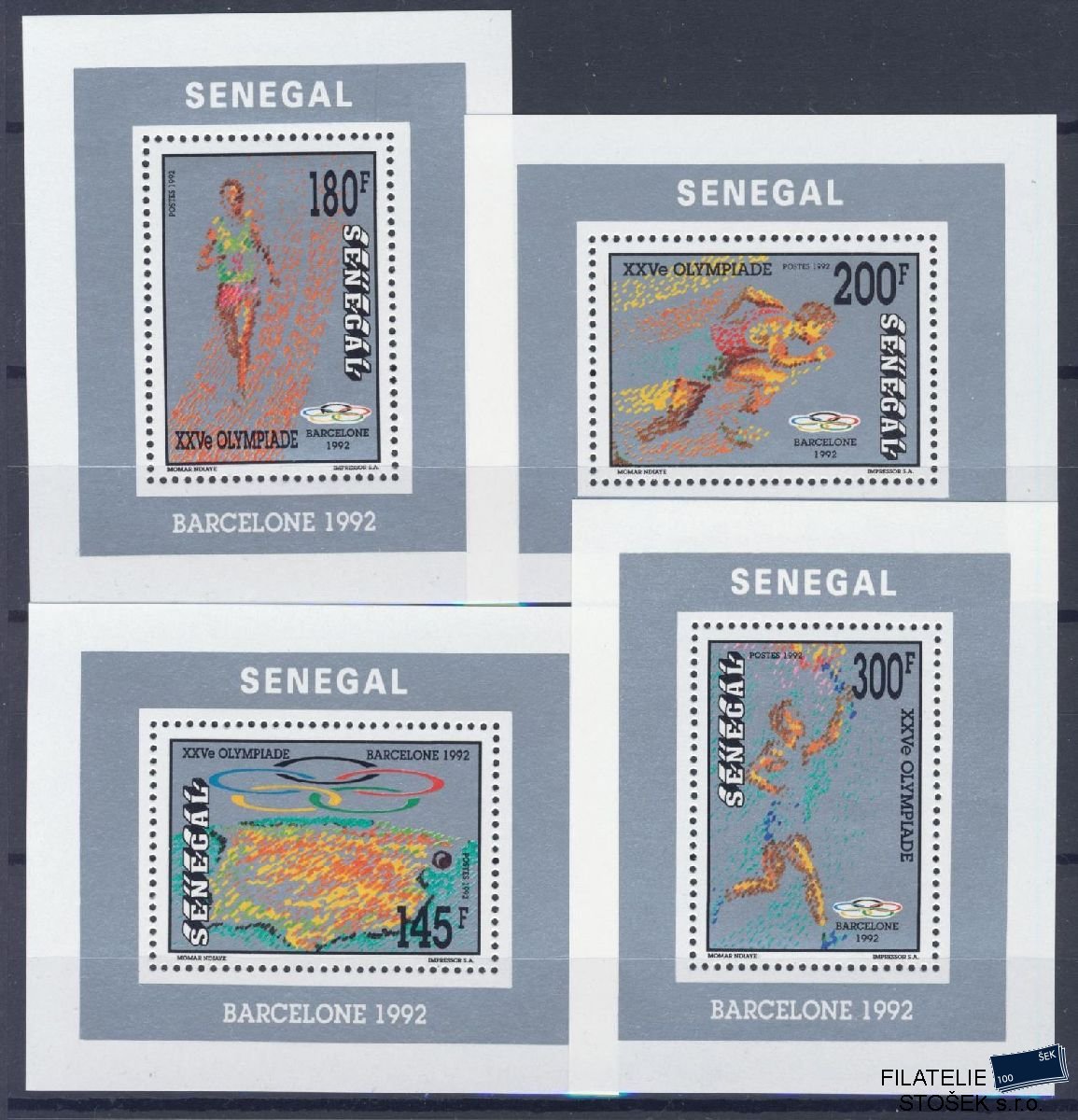Senegal známky Mi Blok 72-75 - OH 1992