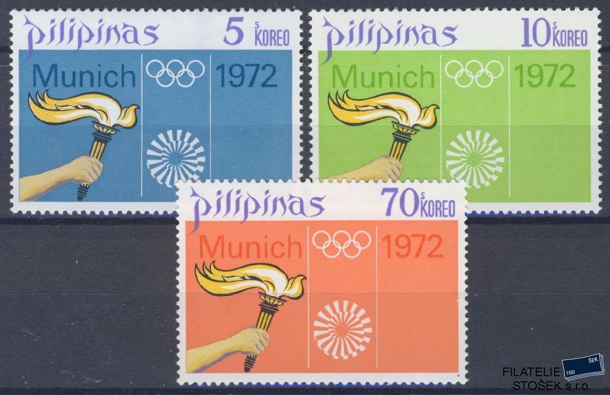 Filipíny známky Mi 1037-39  - OH 1972