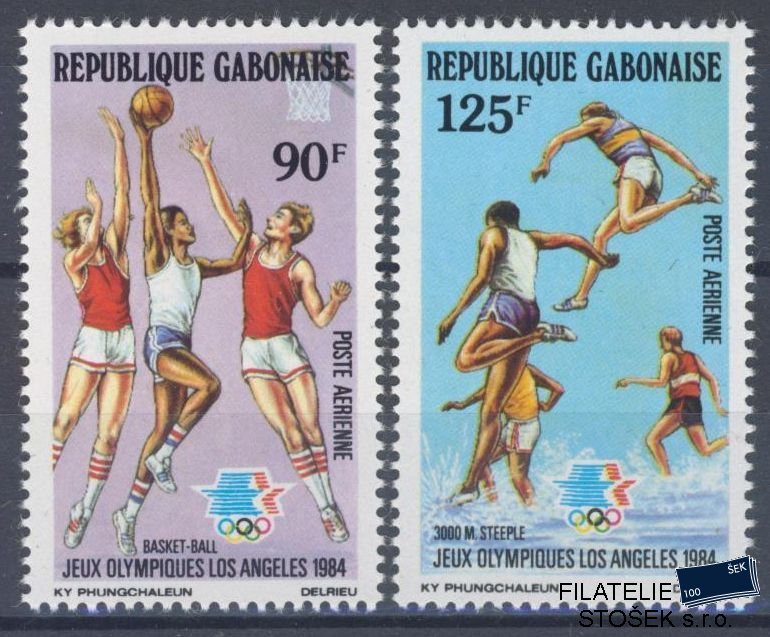Gabon známky Mi 904-5 - OH 1984