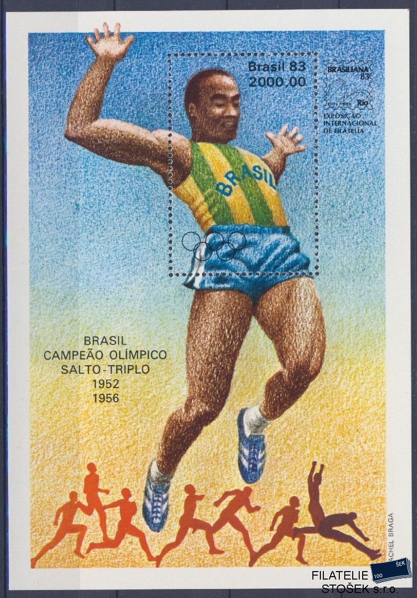 Brazílie známky Mi Blok 57 - OH 1984