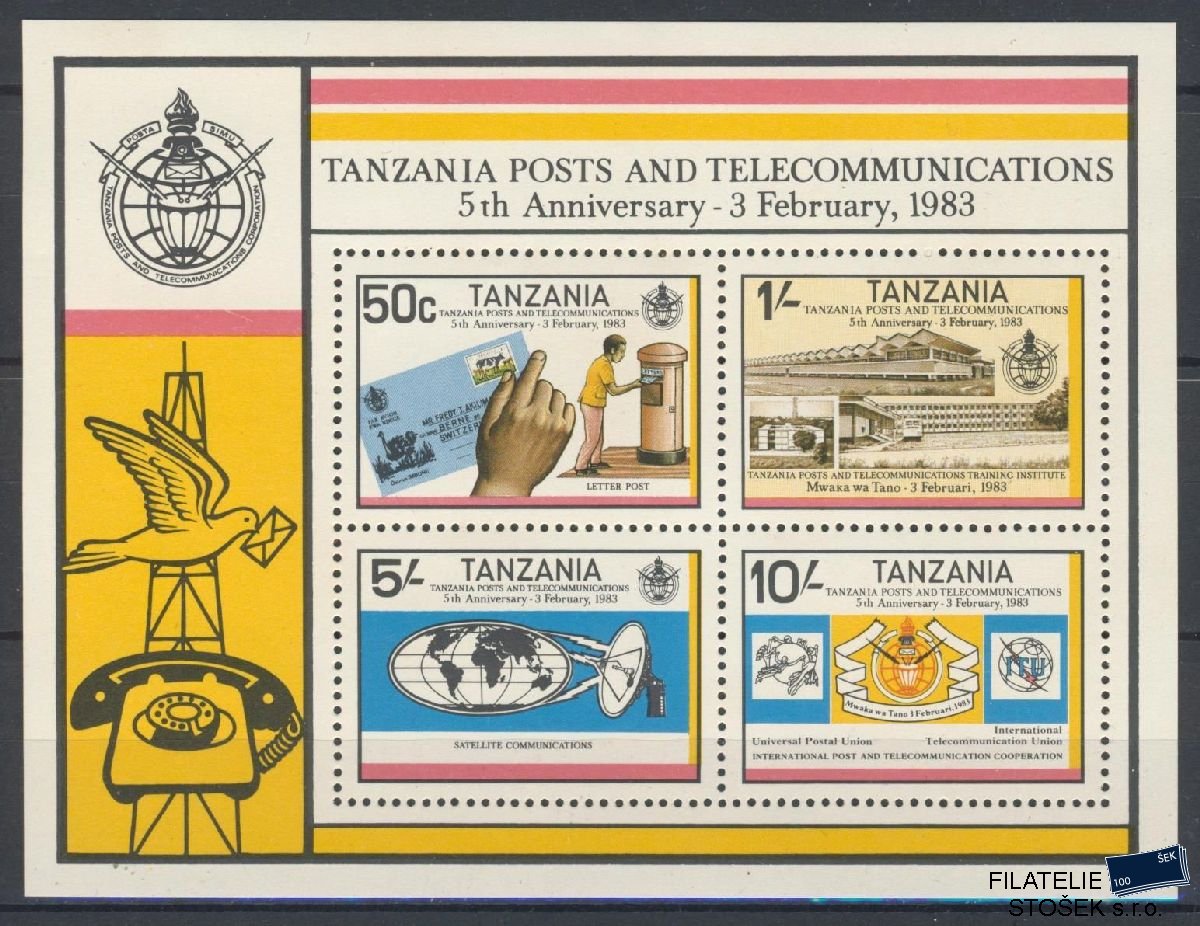Tanzania známky Mi Blok 31 - Kosmos