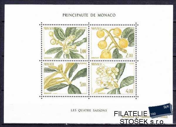 Monako známky Mi 1689-92 (Bl.29)