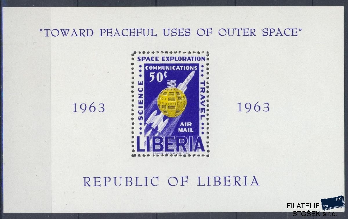 Liberia známky Mi Blok 27 - Kosmos